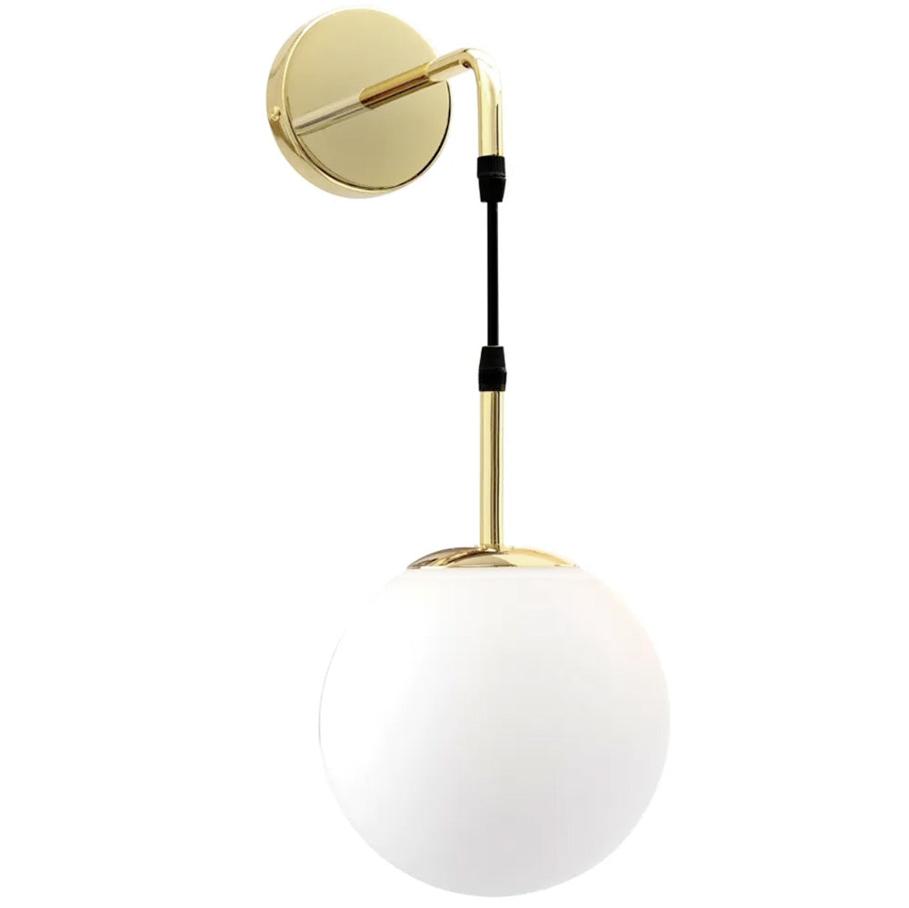 Lampa Ścienna Kinkiet Szklana Kula APP653-1W Złota  1