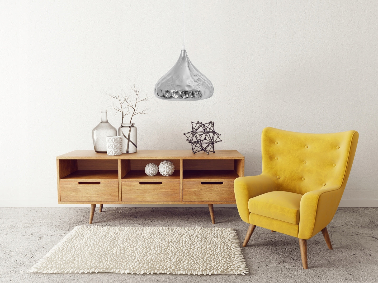 Lampa sufitowa lustrzana APP272-1CP SREBRNA  3
