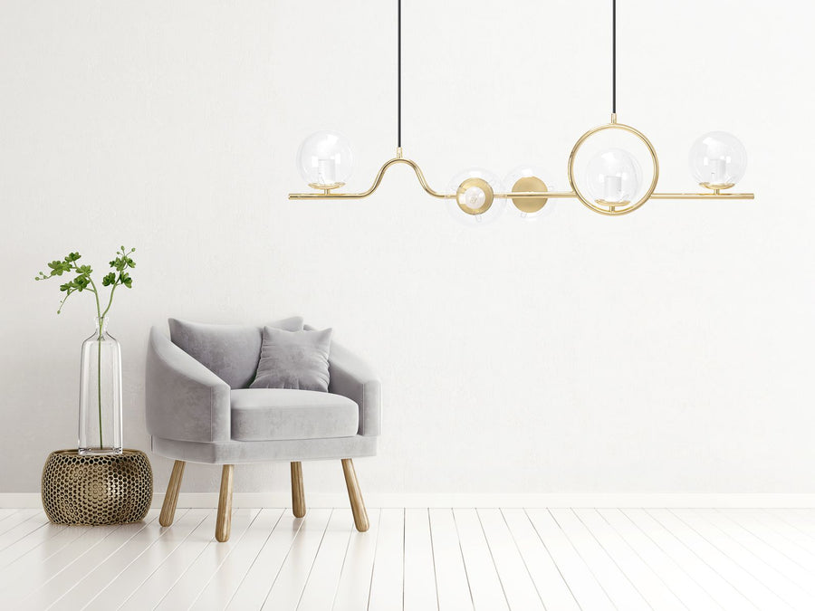 Lampa Wisząca APP1023-5CP Złota