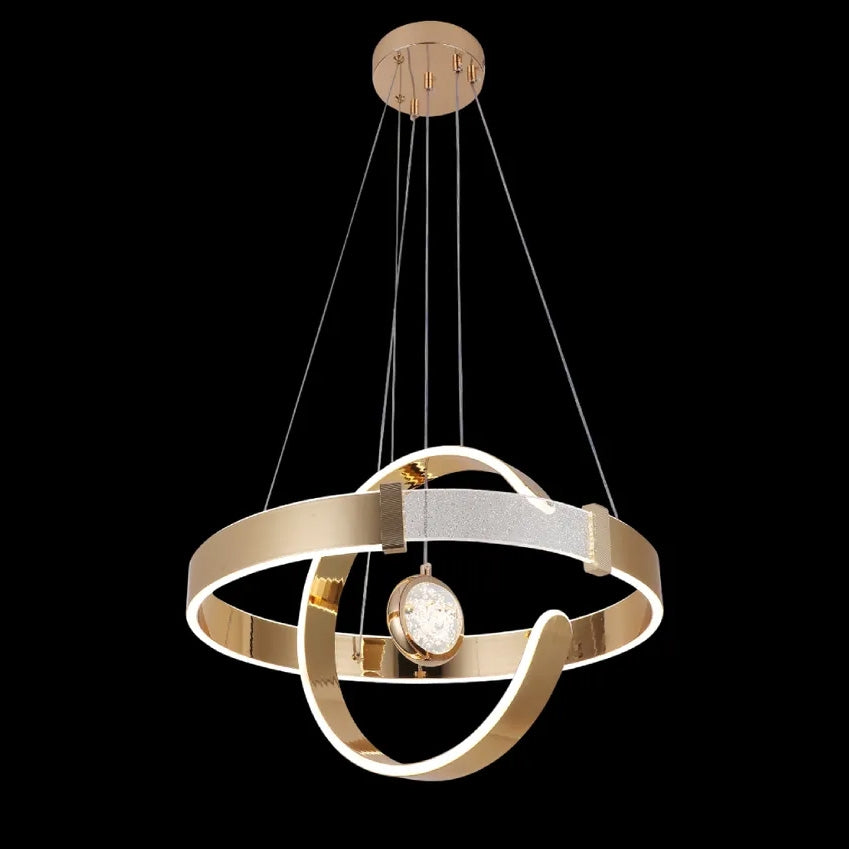 Lampa Sufitowa Wisząca Led Lhj060-cp Złota  6