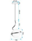 Lampa Wisząca Szklana Kula Spirala APP1732-1CP Czarna  6