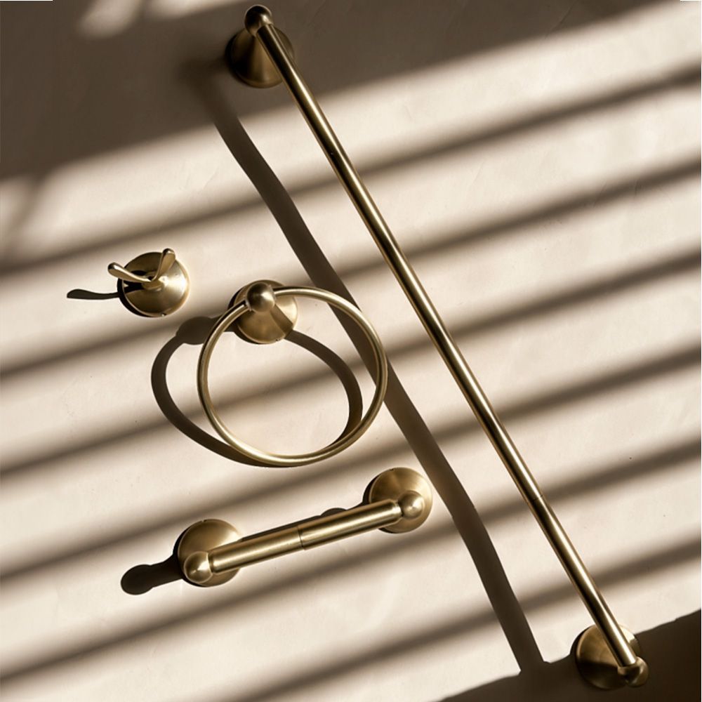 Wieszak łazienkowy RING 332867 ZŁOTY SZCZOTKOWANY