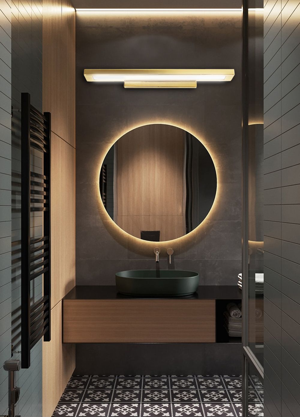Kinkiet LED Gold 60cm APP837-1W