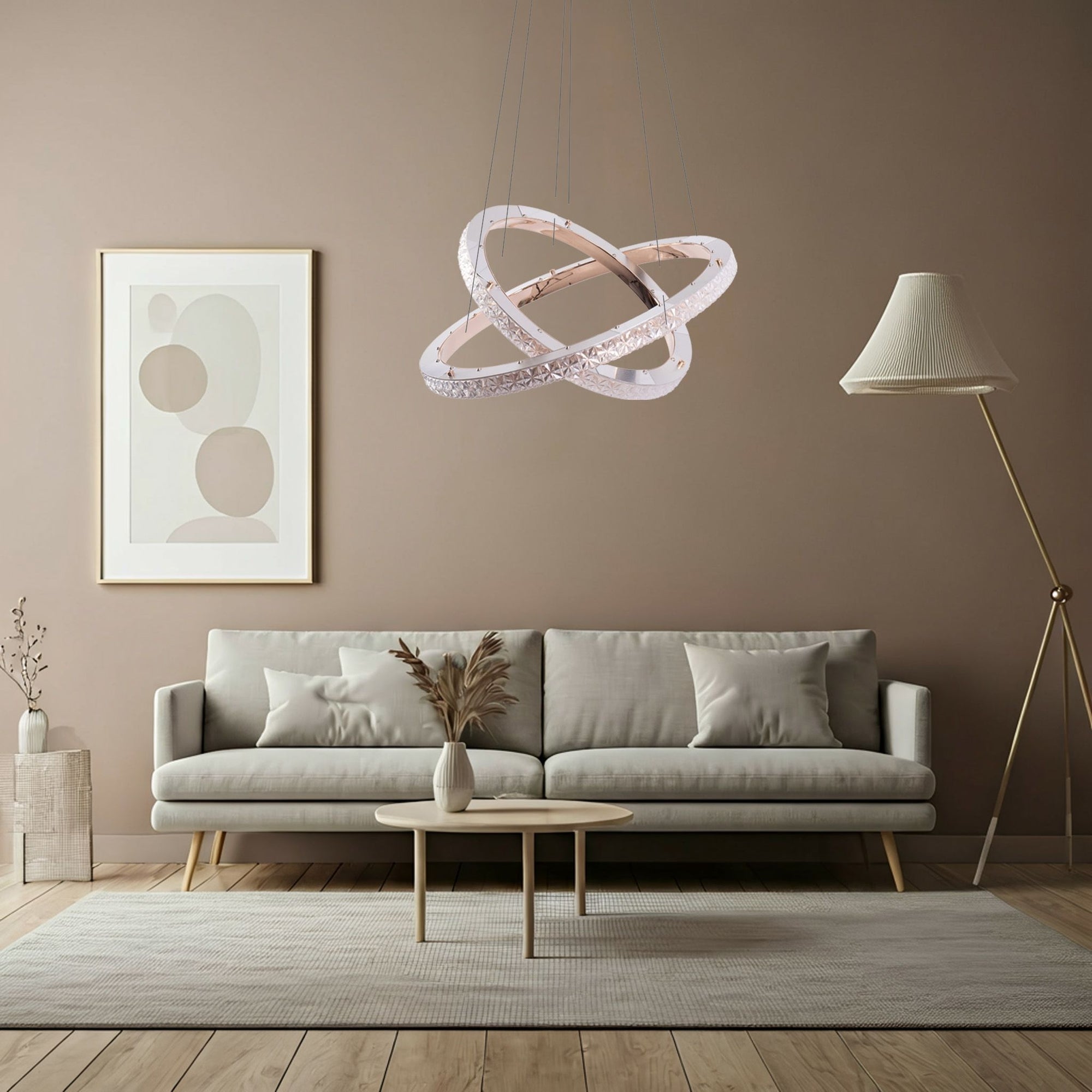 Lampa Wisząca Led Ms011-cp Różowe Złoto 59cm  6