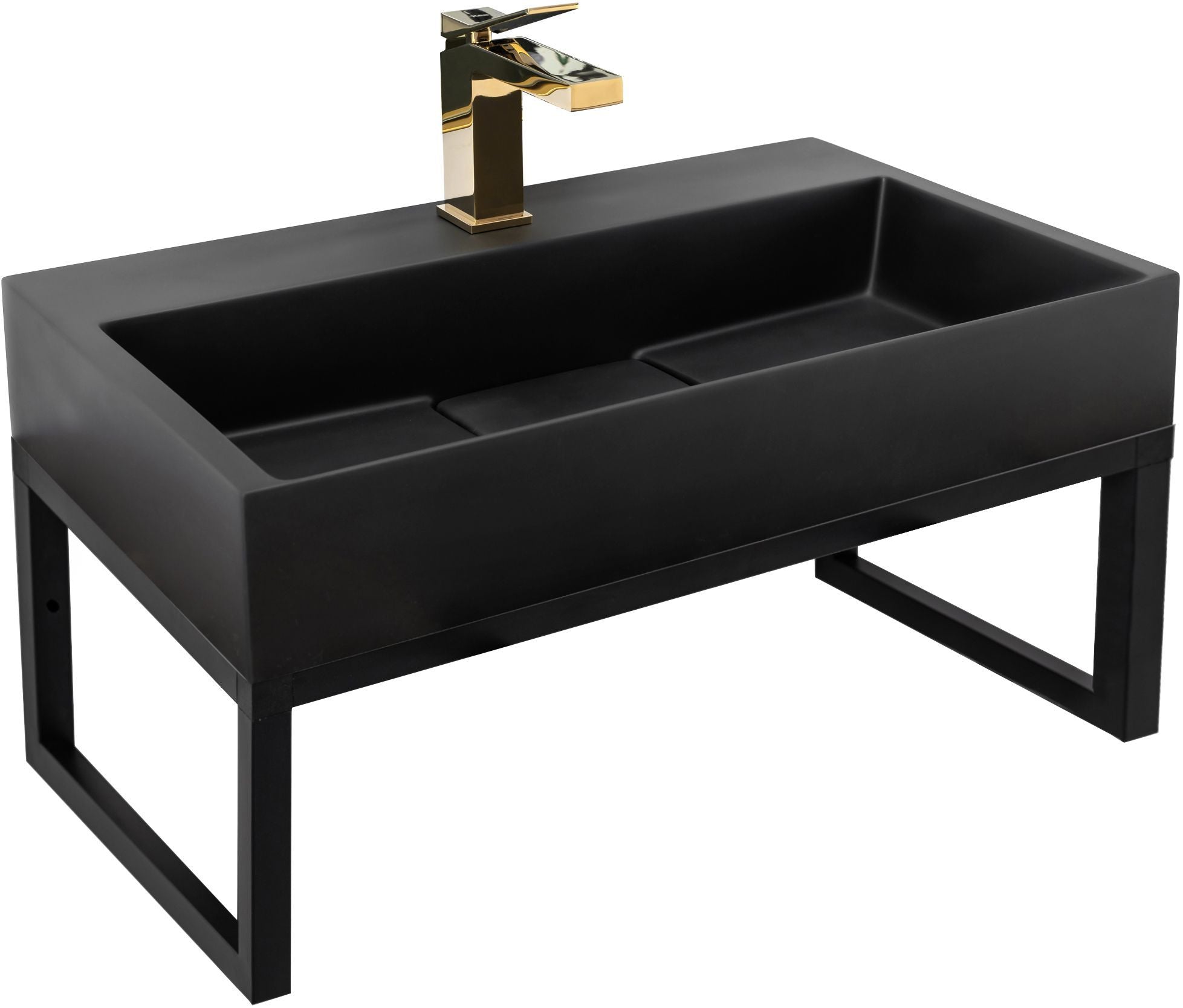 UMYWALKA KONGLOMERATOWA NABLATOWA  GOYA BLACK MAT 50CM + STELAŻ
