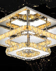 Lampa Sufitowa Kryształowa Plafon LED 24W Kwadratowa APP409-C APP410-C  11