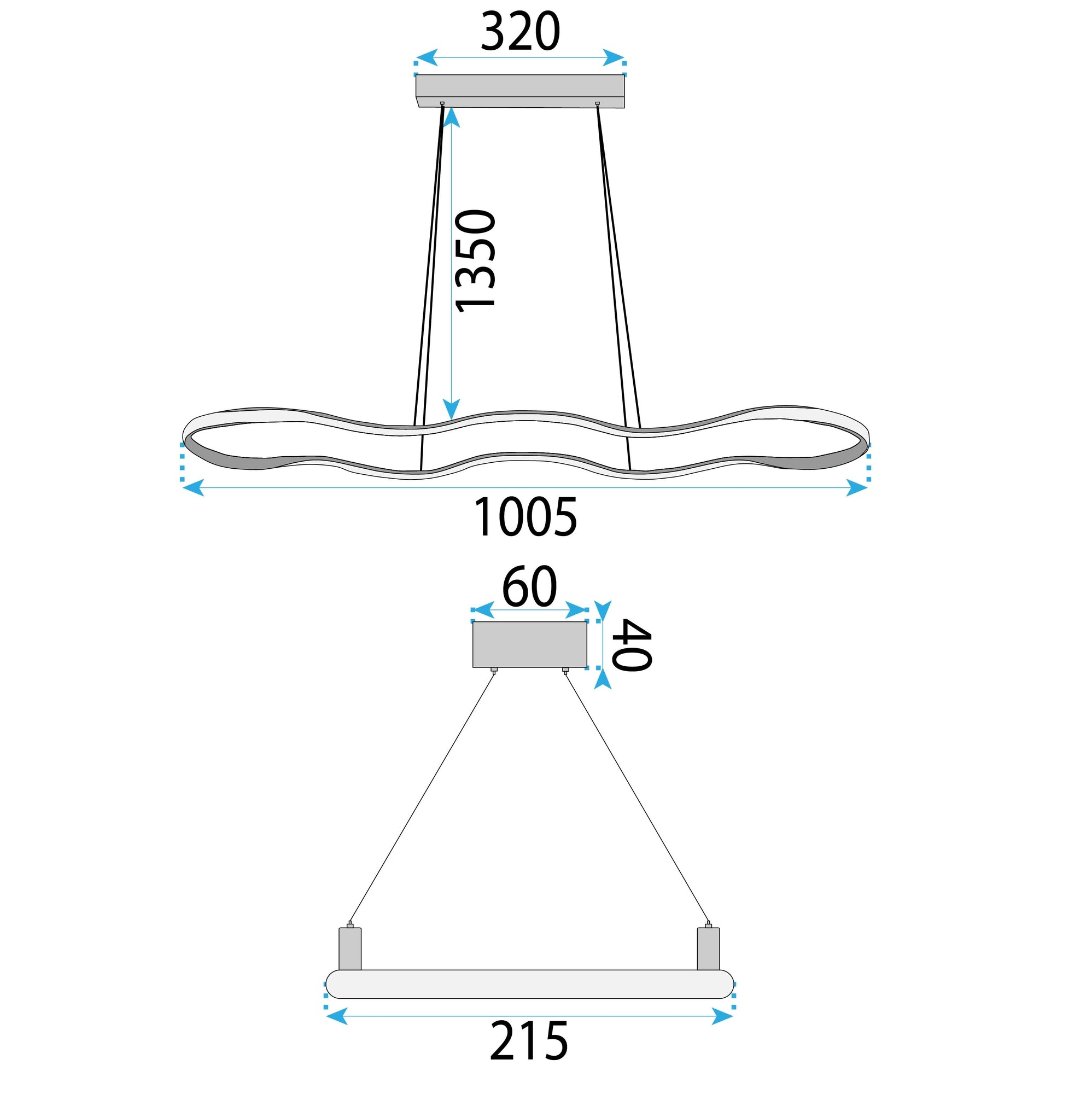 Lampa Sufitowa Wisząca Led Lhj026-cp Czarna  5