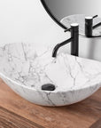 Umywalka nablatowa Rea Royal Statuario Marble Matt