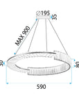LAMPA WISZĄCA LED APP1528-CP60 GOLD  10