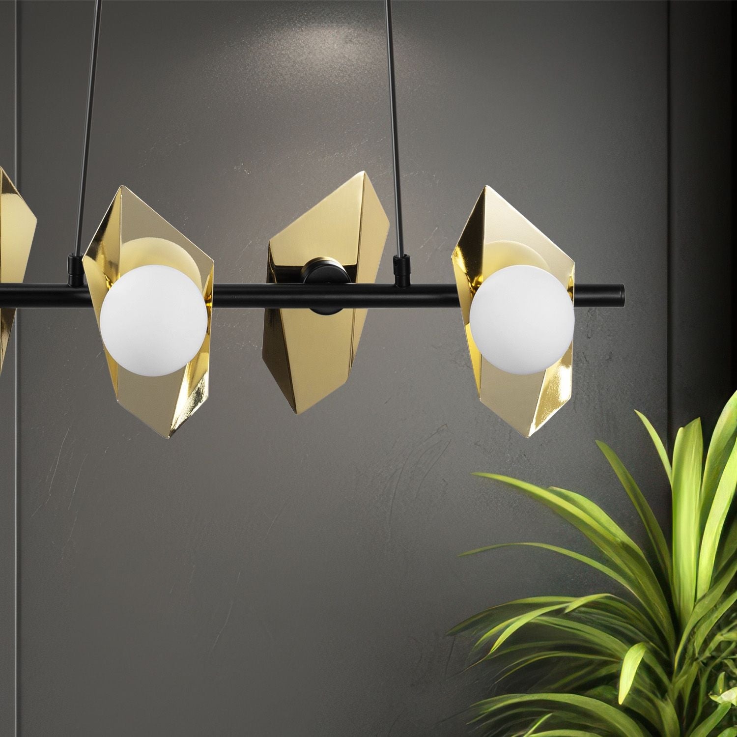 Lampa Sufitowa Wisząca App1412-cp Czarno/złota  9
