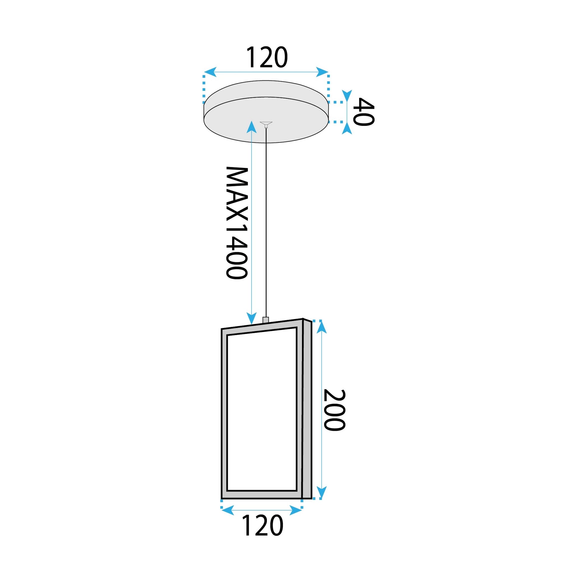 LAMPA SUFITOWA WISZĄCA LED LHJ083-1CP CZARNA  7