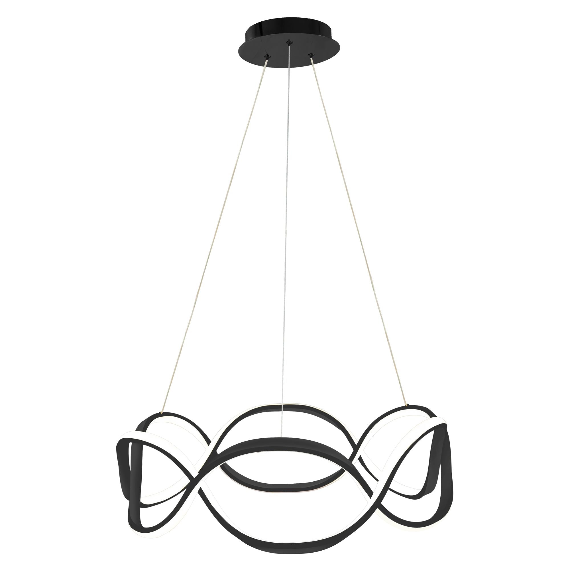 Lampa sufitowa nowoczesna LED + PILOT APP799-CP Twist Czarna