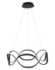 Lampa sufitowa nowoczesna LED + PILOT APP799-CP Twist Czarna
