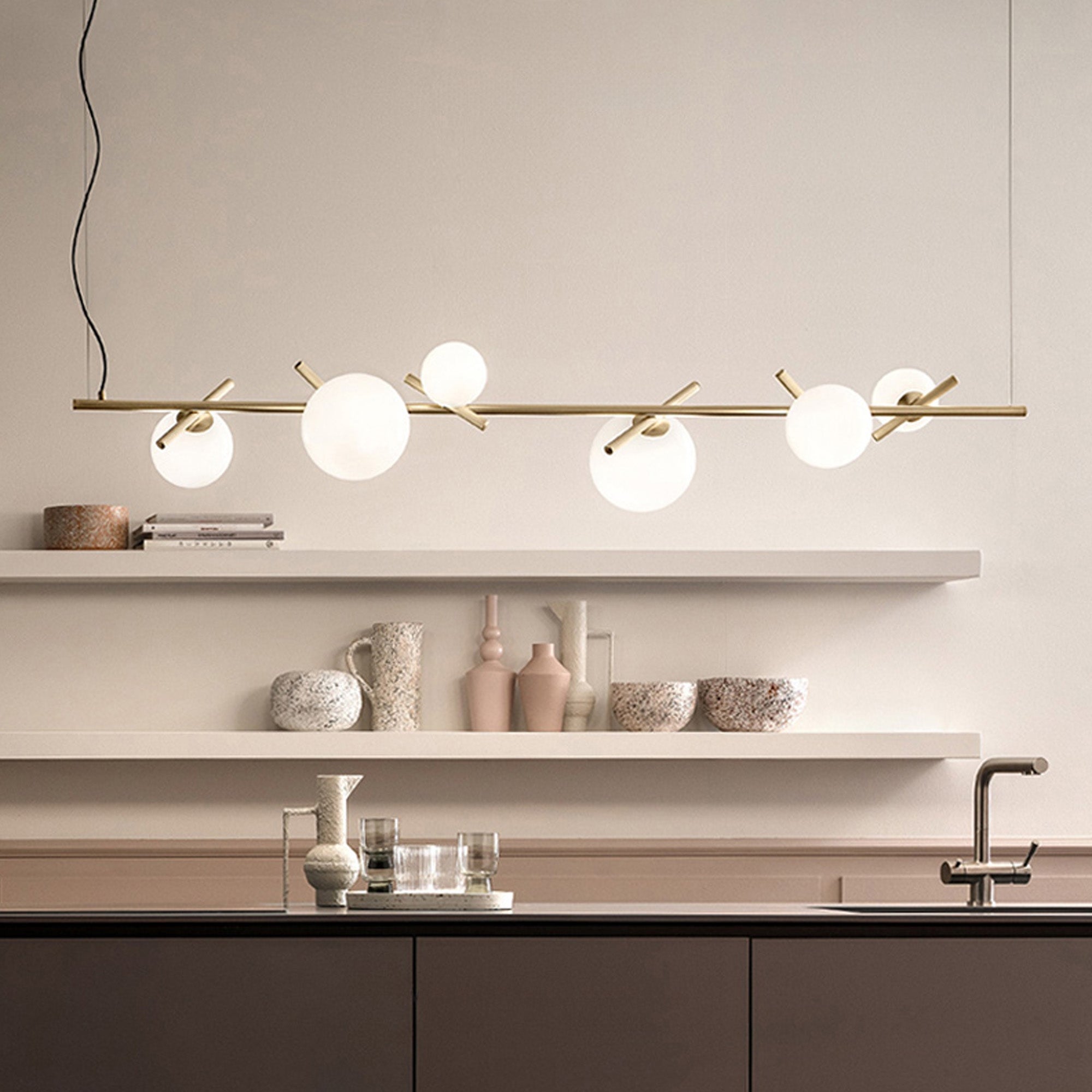 Lampa Sufitowa Wisząca Gold APP1664-6CP  3