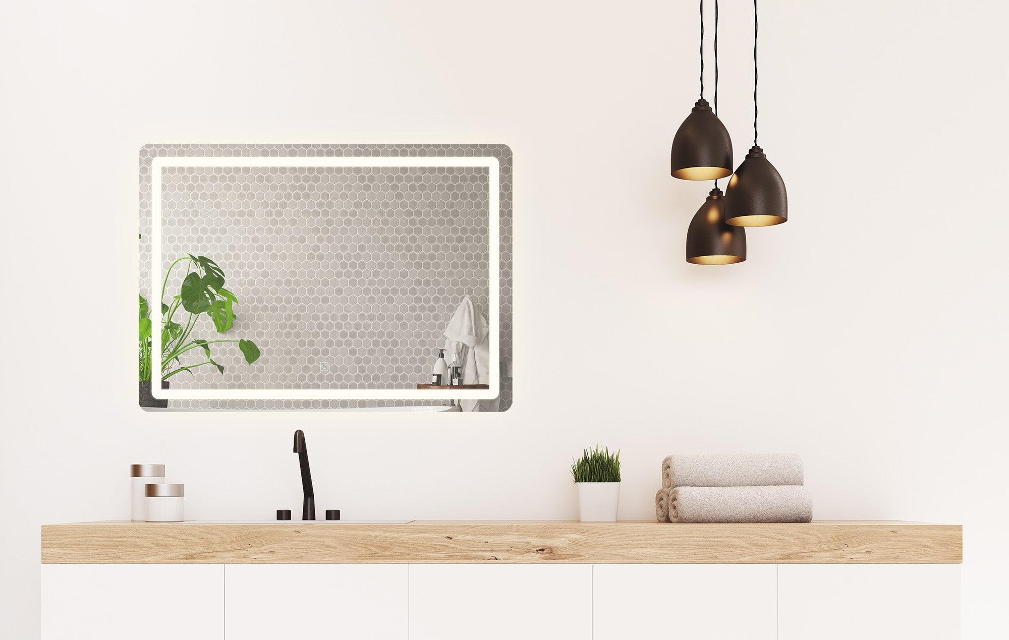 LUSTRO ŚCIENNE LED 80x60cm P10407  7