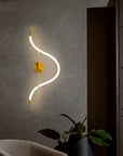Lampa ścienna kinkiet LED APP858-W Long Złota