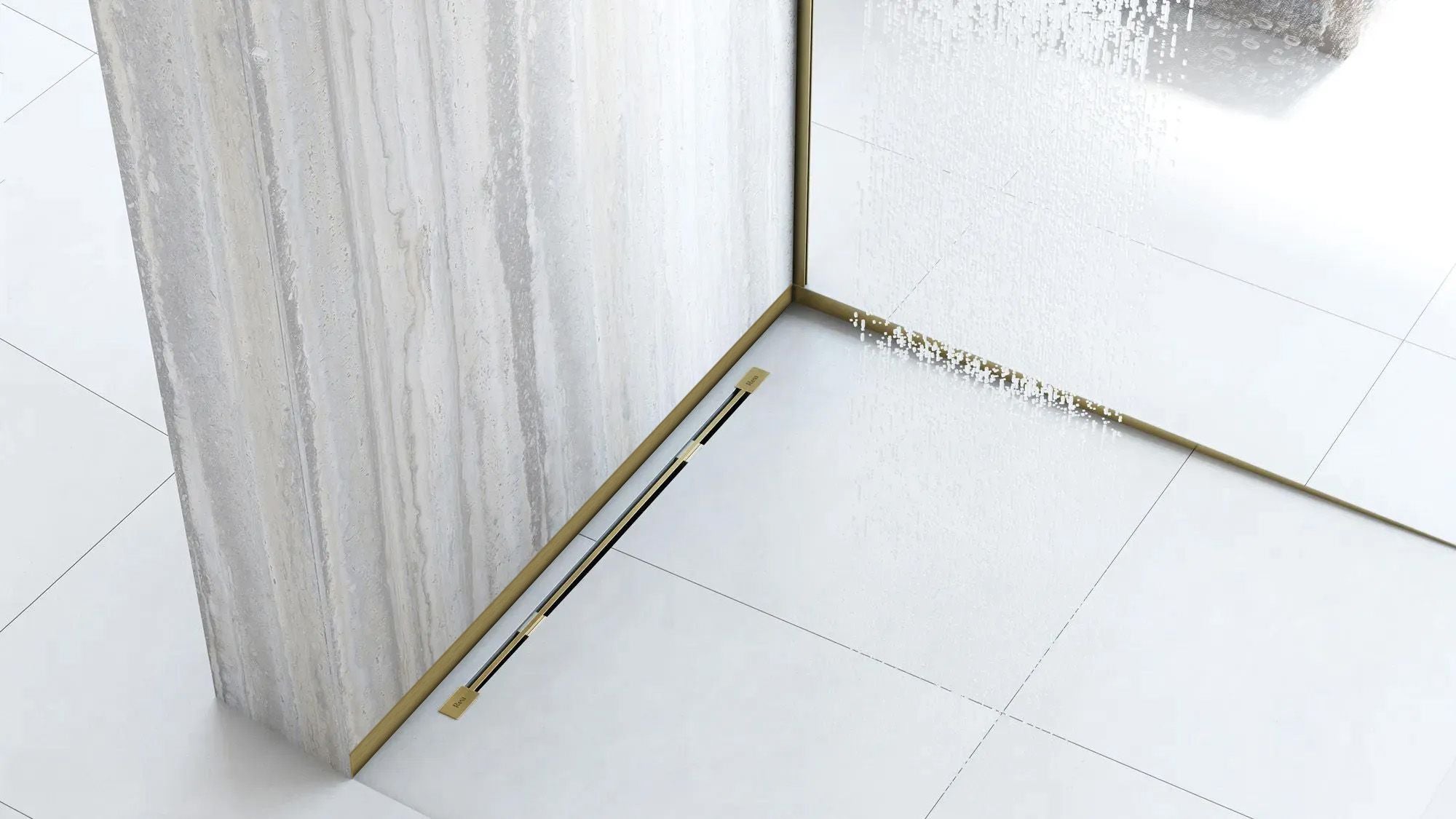 Listwa brodzikowa czołowa 130cm Złota Szczotkowana