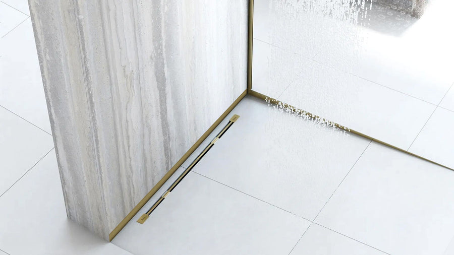 Listwa brodzikowa czołowa 130cm Złota Szczotkowana