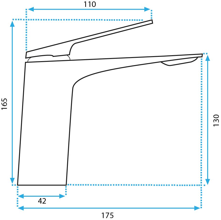 Bateria umywalkowa Rea  AVALON TYTAN NISKA