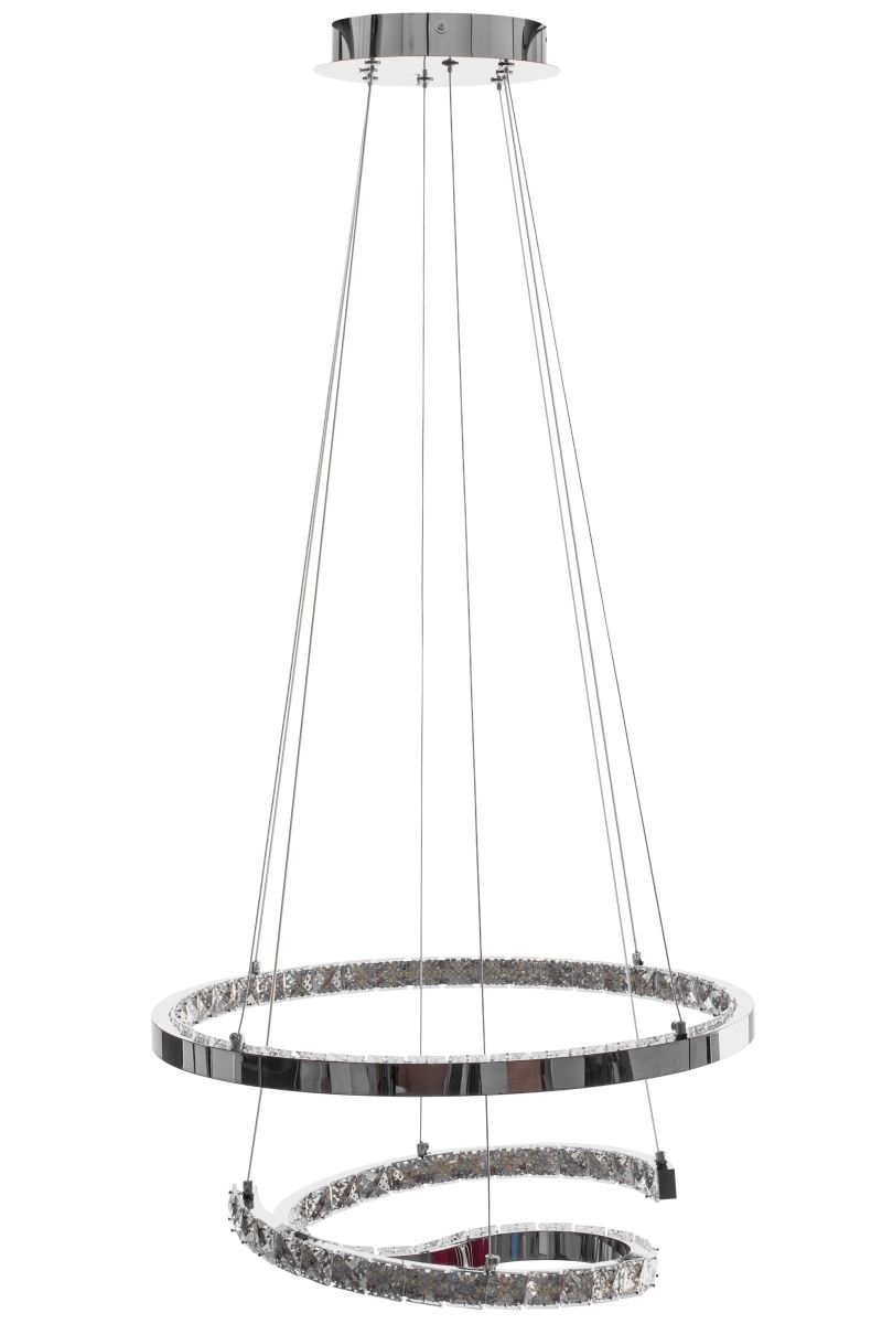 LAMPA KRYSZTAŁOWA WISZĄCA RING LED APP773-2CP