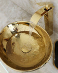 Umywalka nablatowa Rea Sofia Gold