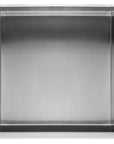PÓŁKA WNĘKOWA ŁAZIENKOWA 30x30 stal szczotkowana