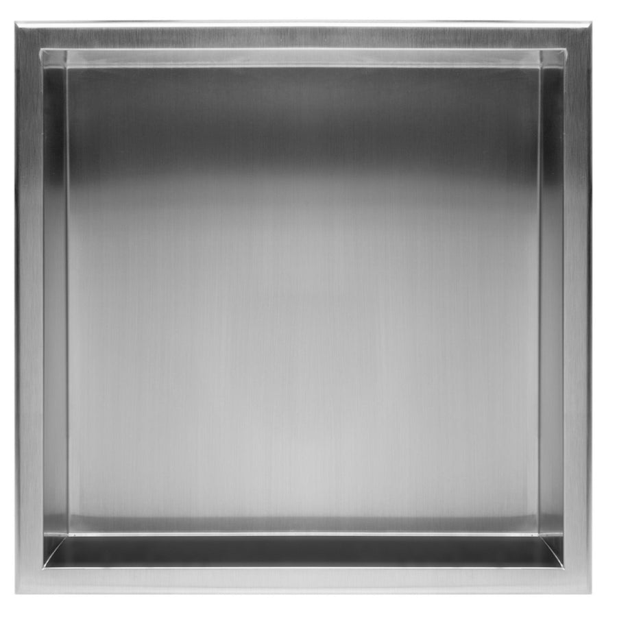 PÓŁKA WNĘKOWA ŁAZIENKOWA 30x30 stal szczotkowana