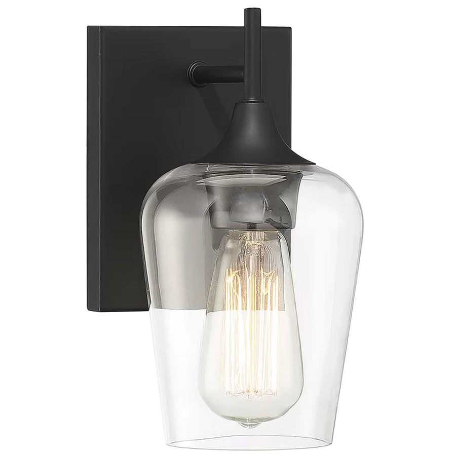LAMPA ŚCIENNA KINKIET APP1233-1W Czarna