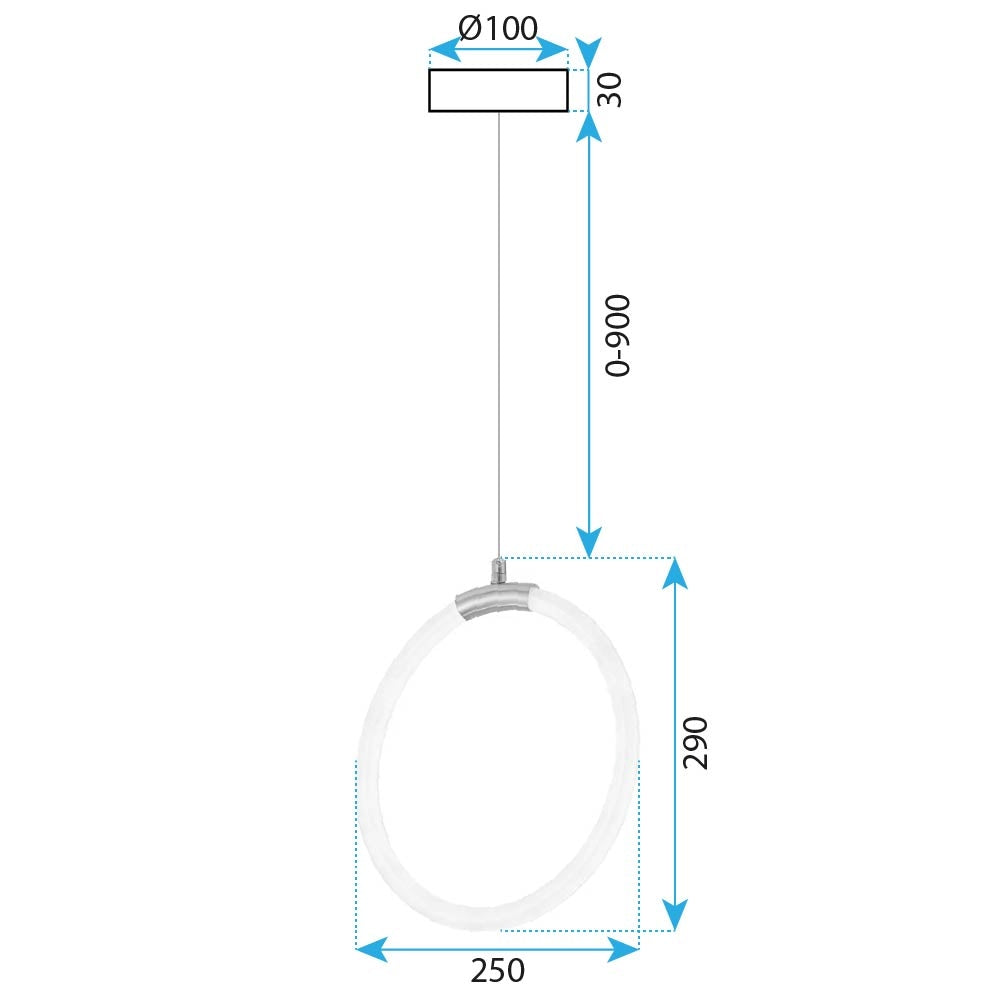 Lampa Wisząca Led G020-cp Złota  6