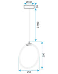 Lampa Wisząca Led G020-cp Złota  6