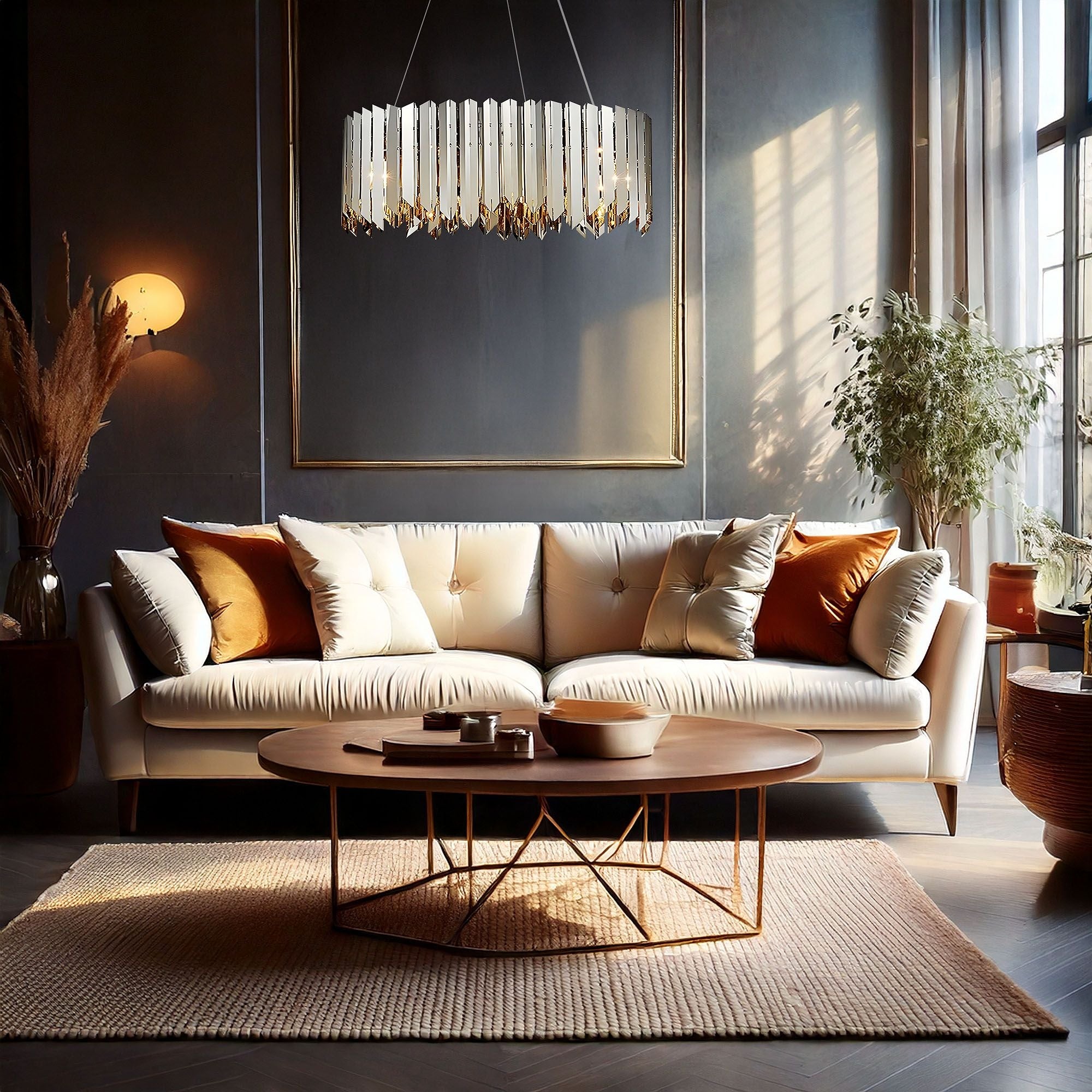 Lampa Wisząca Metalowa APP1763-8CP Chrome  8