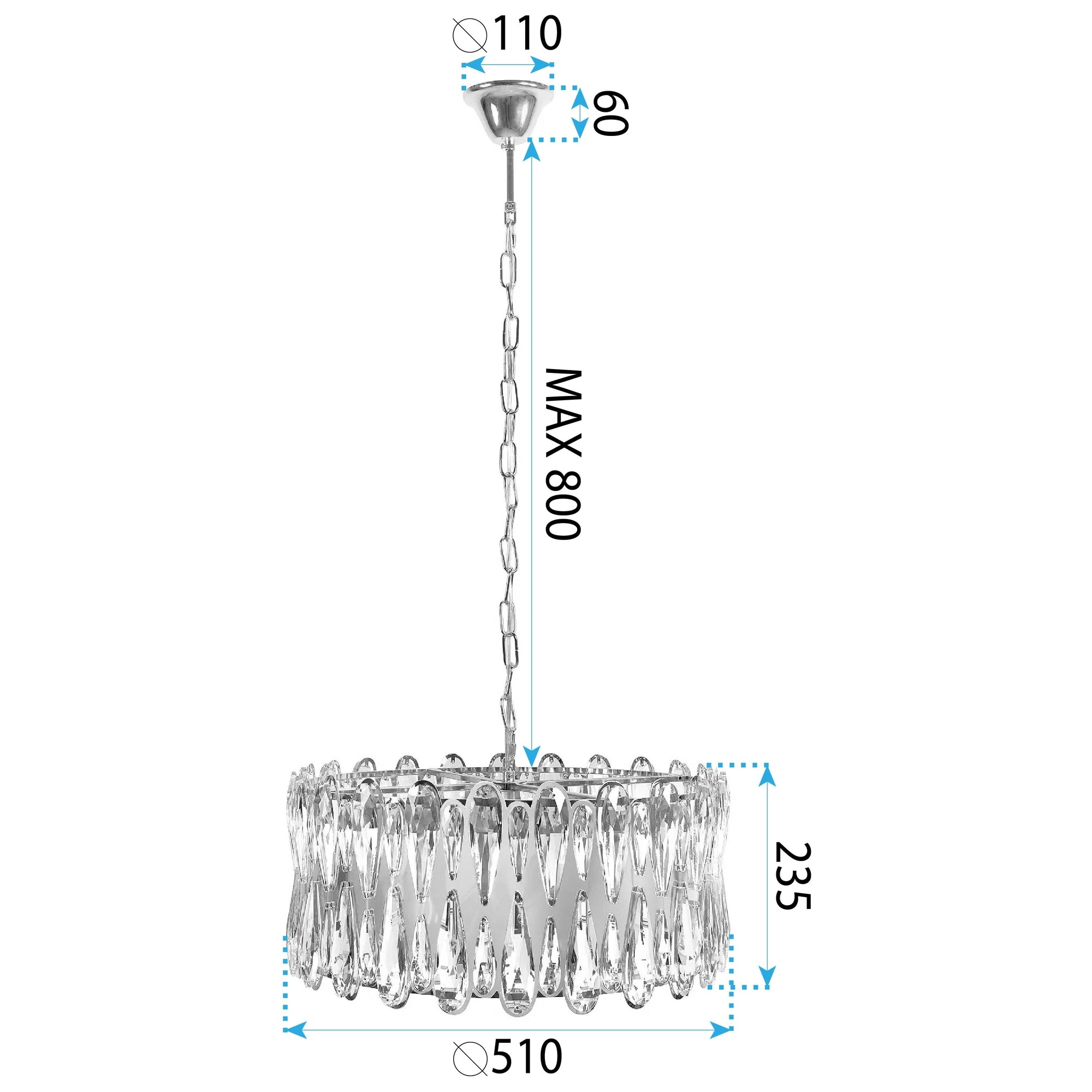 Lampa Sufitowa Wisząca App1718-cp Złota  6