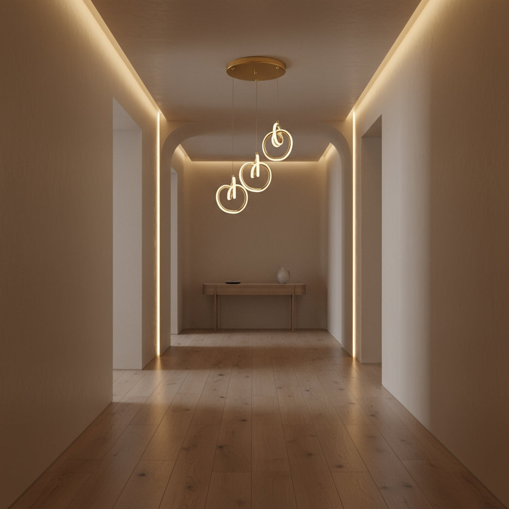 Lampa Sufitowa Wisząca Led Lhj093-3cp Złota  5
