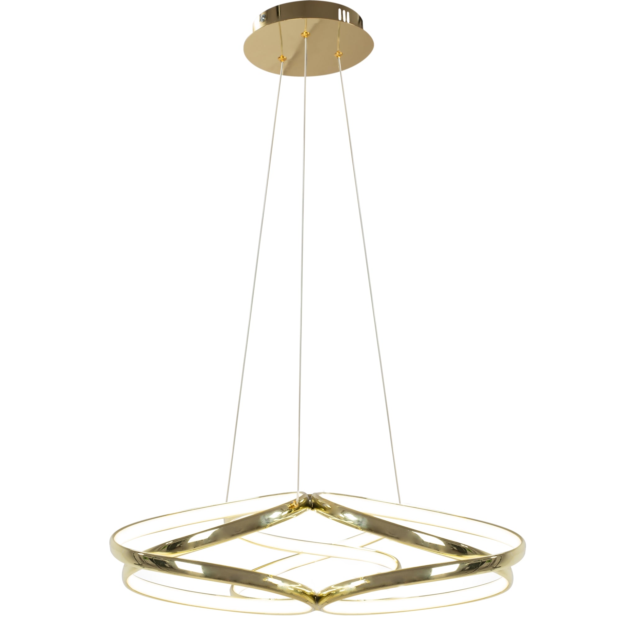 Lampa sufitowa nowoczesna LED + PILOT APP794-CP Flat  Złota  2