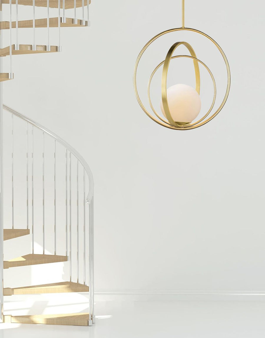 Lampa Sufitowa Wisząca Pierścieniowa APP1217-1CP Złota