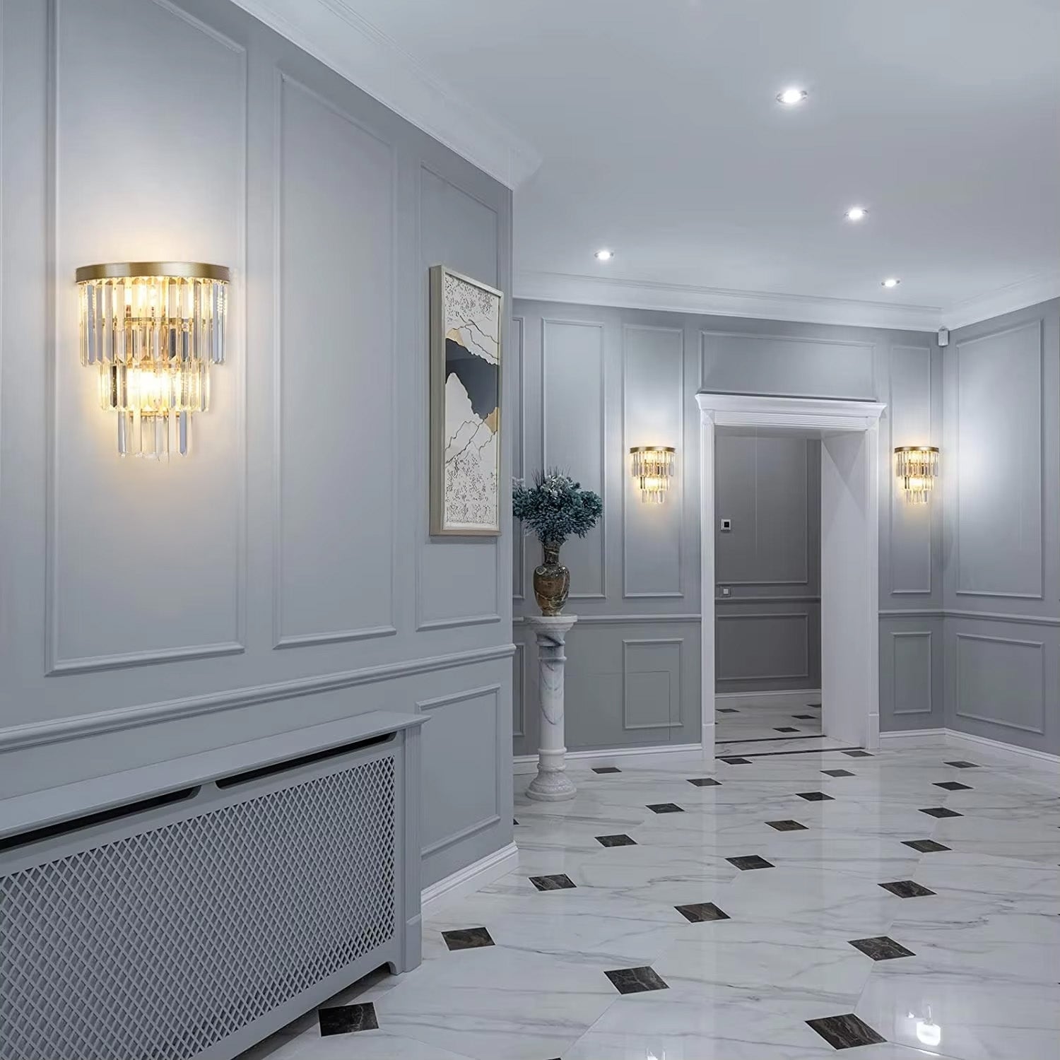 Lampa kryształowa kinkiet APP1535-1W Złota  6