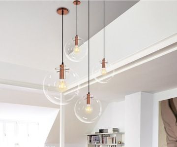 Lampa sufitowa wisząca szklana Lassi 20 cm app039-1cp Różowe Złoto