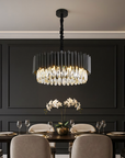 Lampa sufitowa wisząca APP1657-8CP Czarna  7