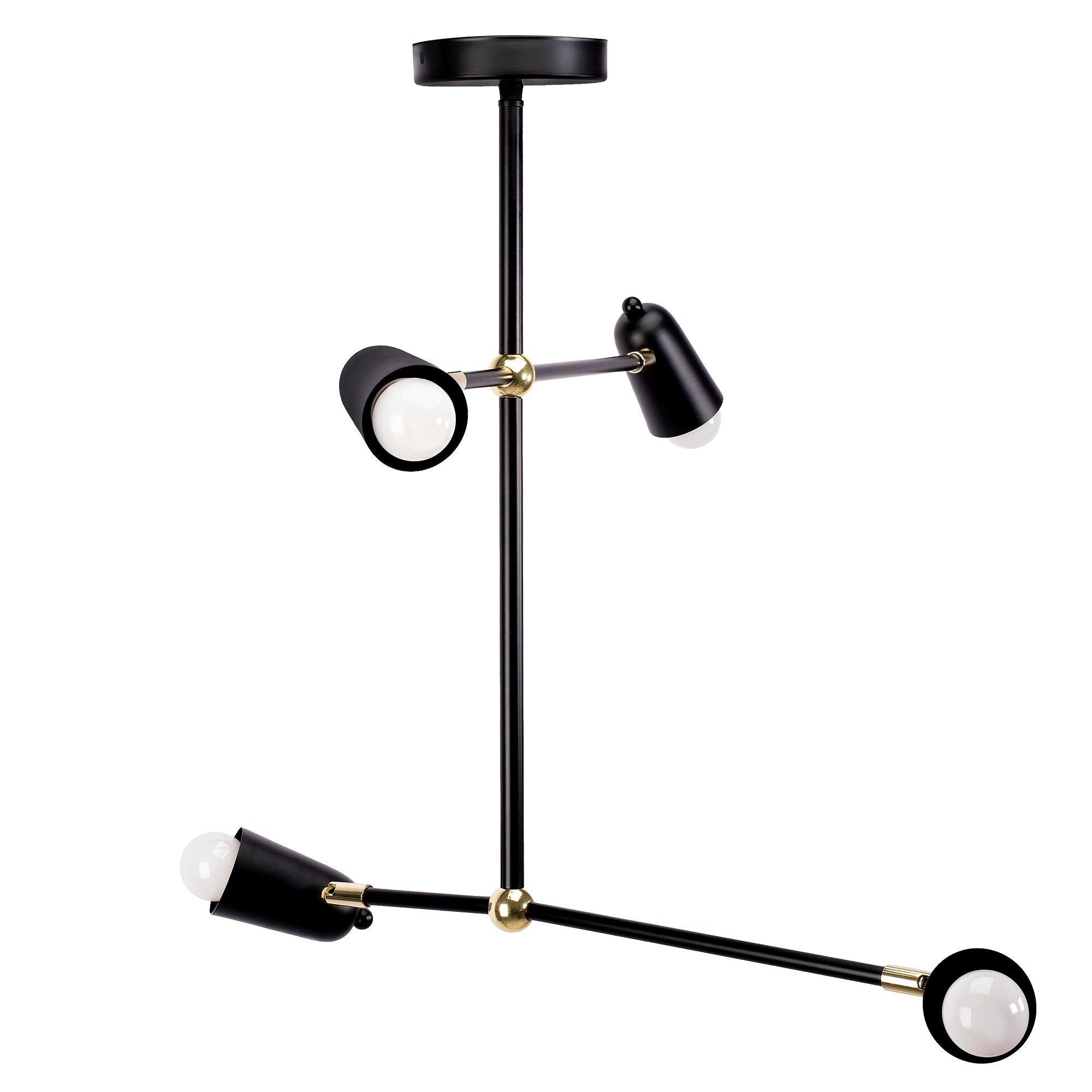 Lampa Wisząca 4-ramienna APP1708-4CP Czarna + Złoto  9