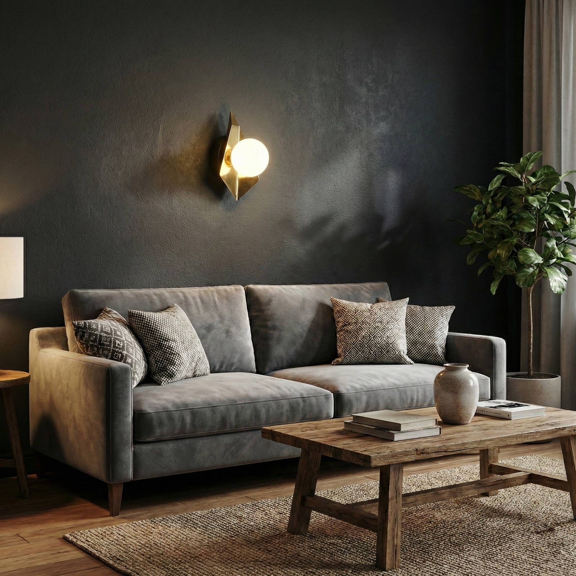 LAMPA ŚCIENNA KINKIET APP1411-W CZARNO/ZŁOTA  3