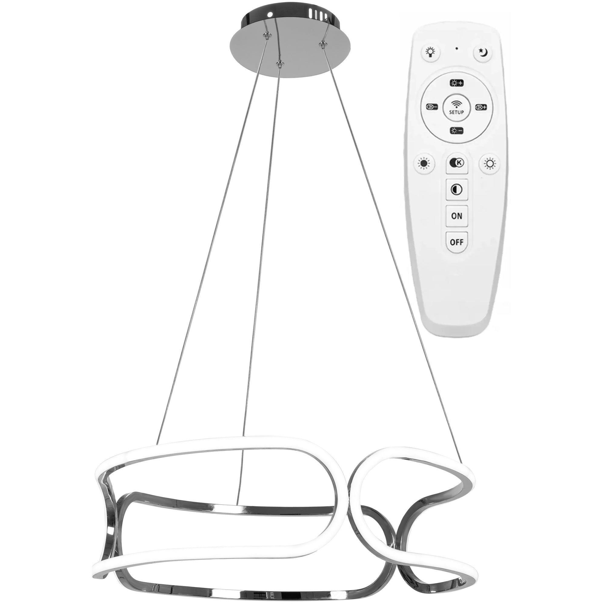 LAMPA SUFITOWA Z PILOTEM PLAFON LED APP792-CP  1
