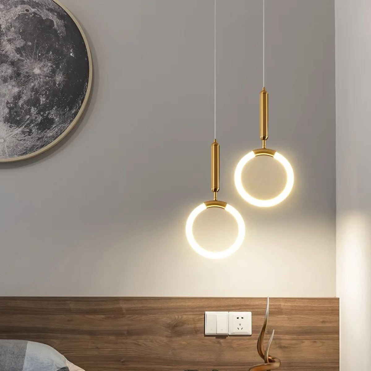 Lampa Wisząca Led Lhj058-cp1 Złota Szczotkowana  4