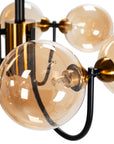 Lampa Sufitowa Wisząca Szklana APP1120-6CP  Złota  3
