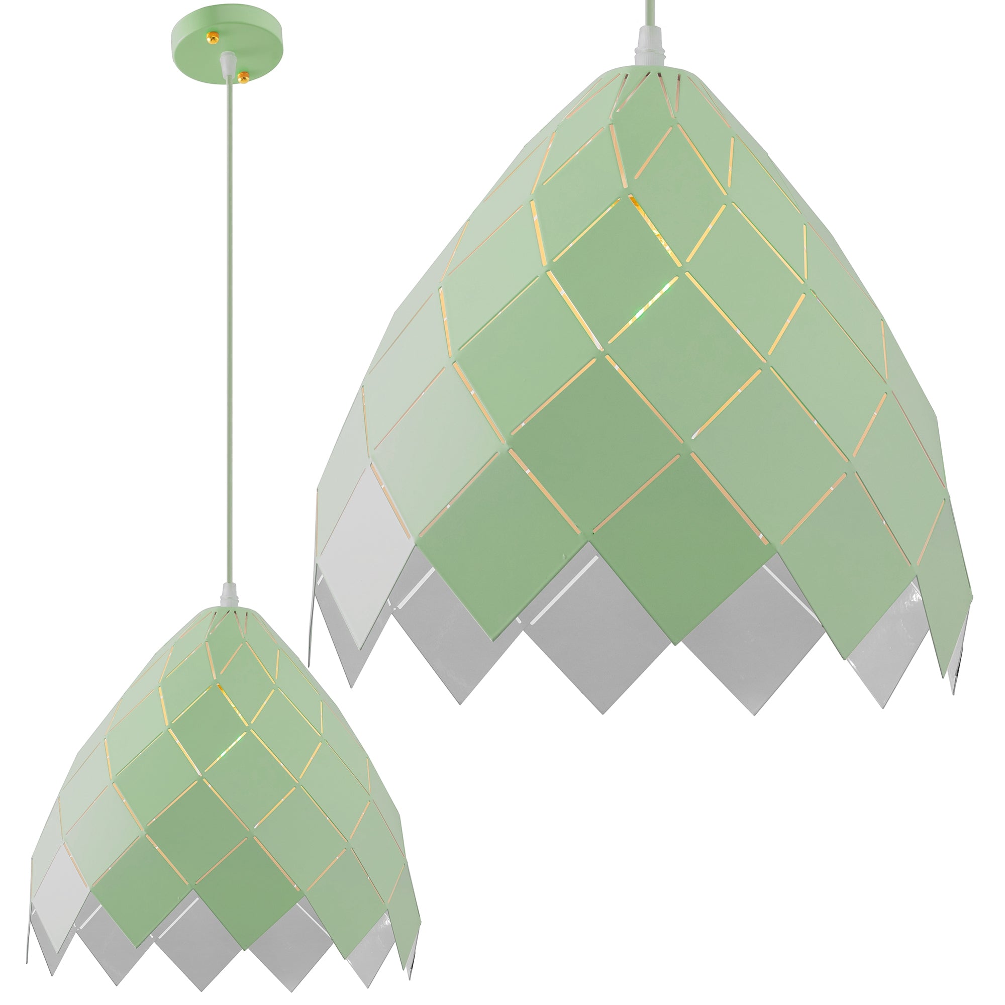 Lampa Sufitowa Wisząca Metalowa APP339-1CP Zielona  1