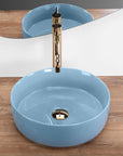 Umywalka nablatowa Rea SAMI L.BLUE SHINY  2
