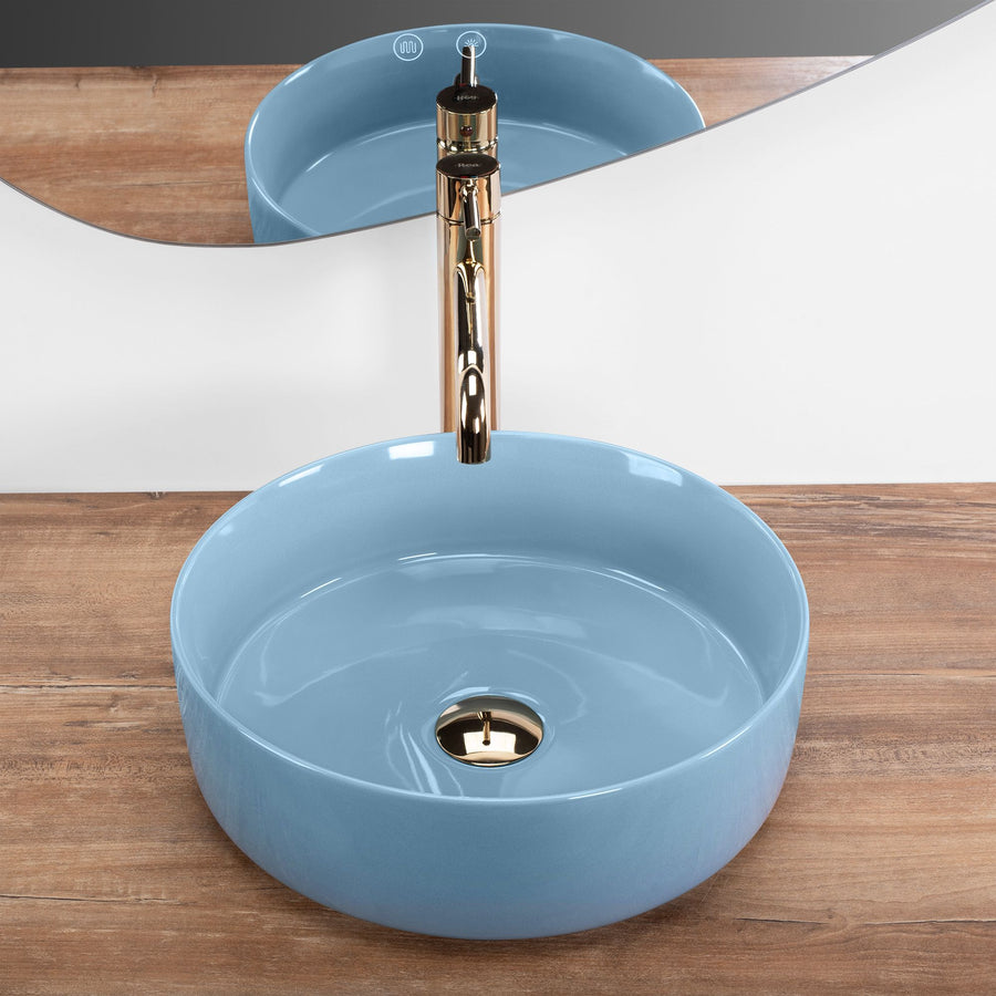 Umywalka nablatowa Rea SAMI L.BLUE SHINY  2