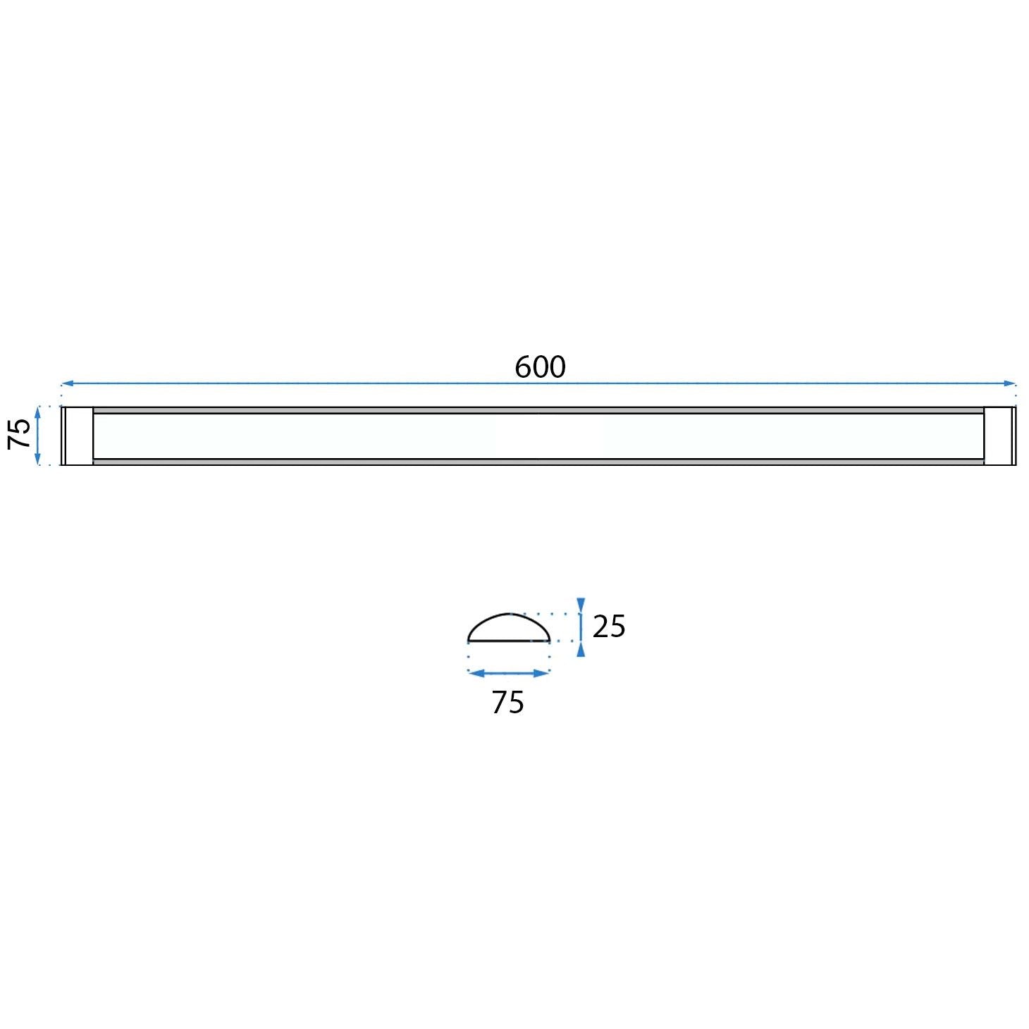 Panel LED natynkowy 60cm Biały 18W