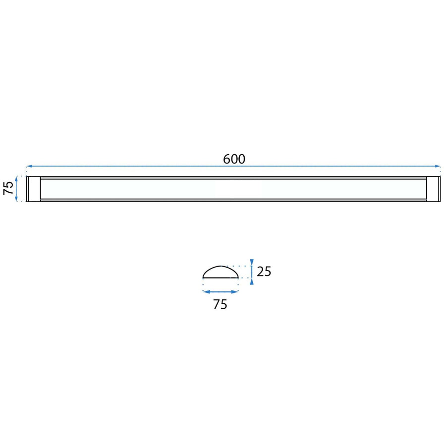 Panel LED natynkowy 60cm Biały 18W