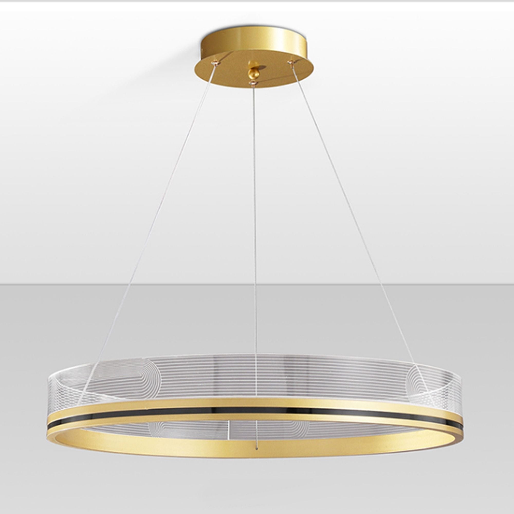 Lampa Wisząca APP1189-CP Złota 40cm  3