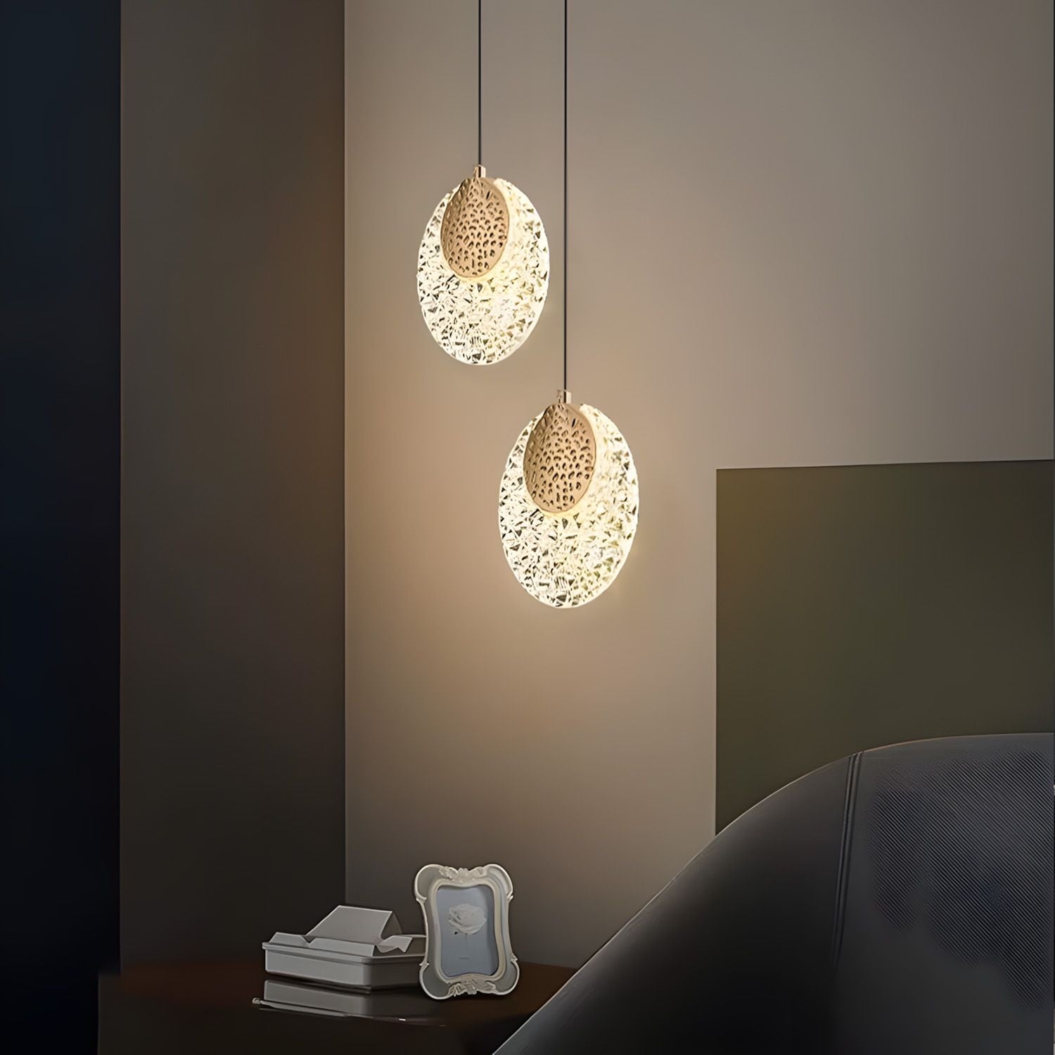 Lampa Wisząca Kryształowa Led G088-1cp Złota  8